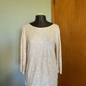 Elegant Cream Sequin Top